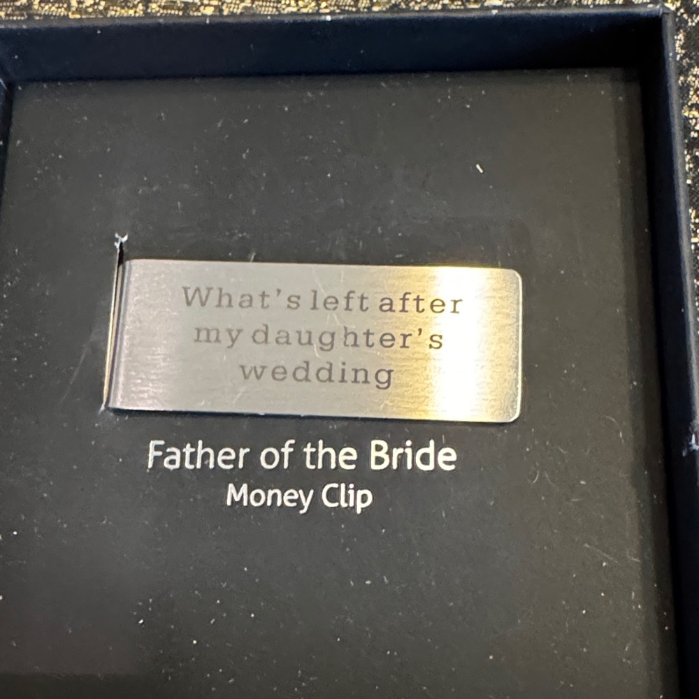 Silver Money Clip for Father of the Bride